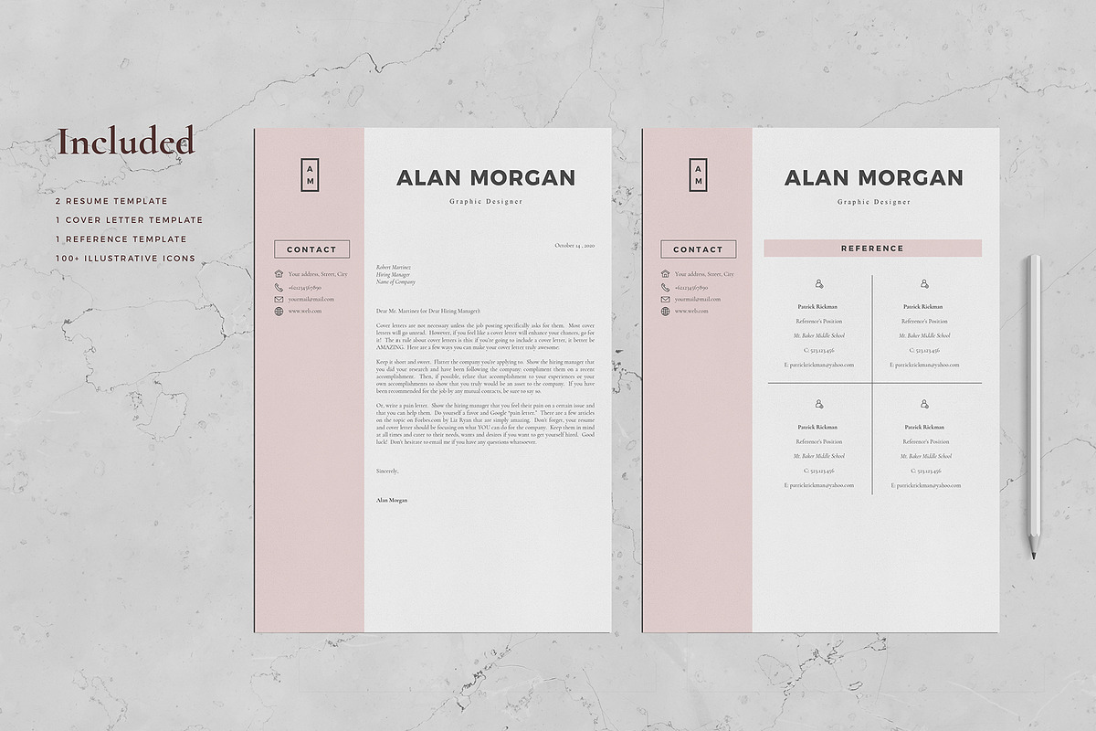 Resume Template 4 Page - Rose, a Resume Template by Aprilea (Photo 3 of 6)