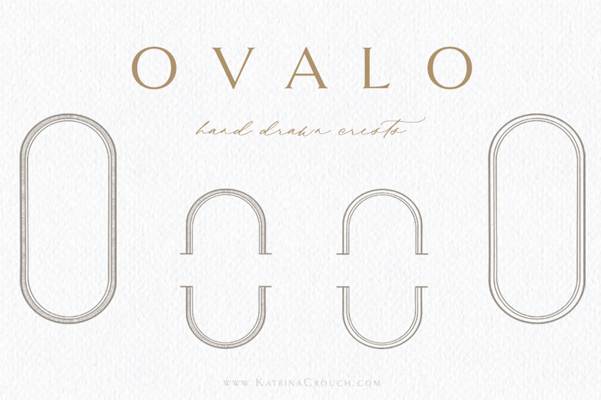 Óvalo Crests and Wedding Logo Bundle, an Object Graphic by Blushed Design by Katrina