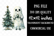 Cute Christmas Holiday Ghosts PNG, an Illustration by Designking (Thumbnail 4 of 5)