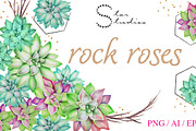 Rock Roses, an Illustration by Dana Designs (Thumbnail 1 of 3)