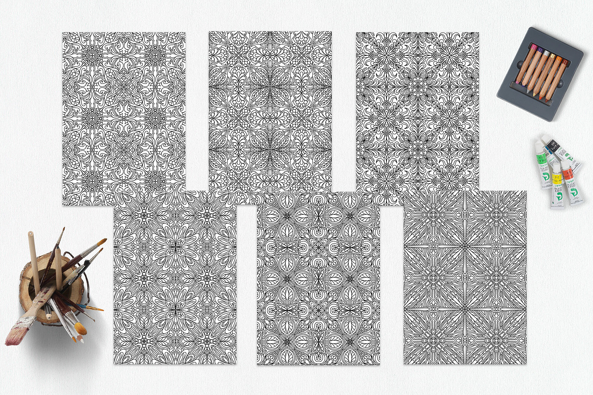 Patterns for coloring PDF,JPG vol-11, a Brochure Template by dnapslvsk (Photo 3 of 6)