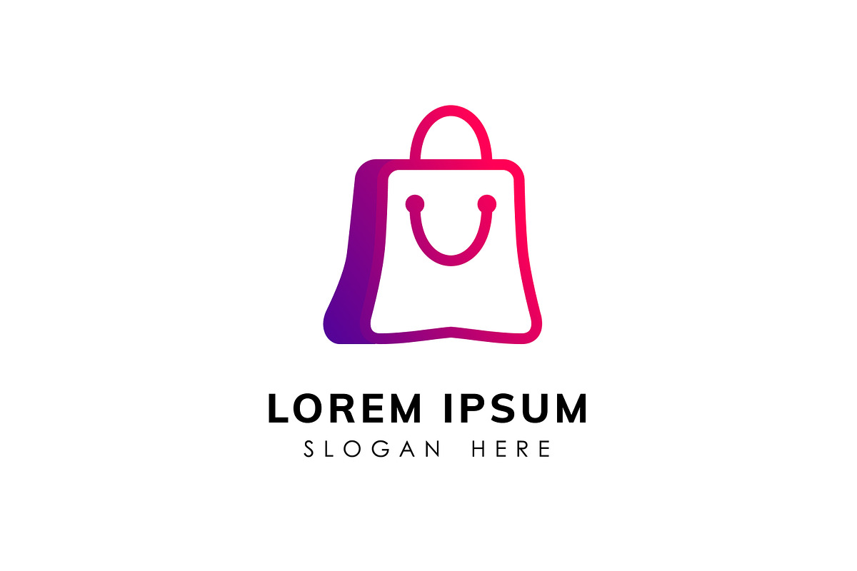 happy shop logo design concept, a Branding & Logo Template by Distrologo