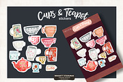 Watercolor Cups Mugs & Teapot, a Graphic by Bridgett Stahlman Design (Thumbnail 3 of 6)
