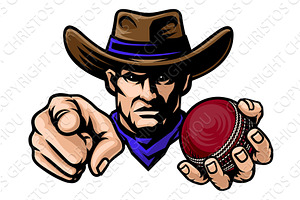 Cowboy Man Cricket Cowboys Sports