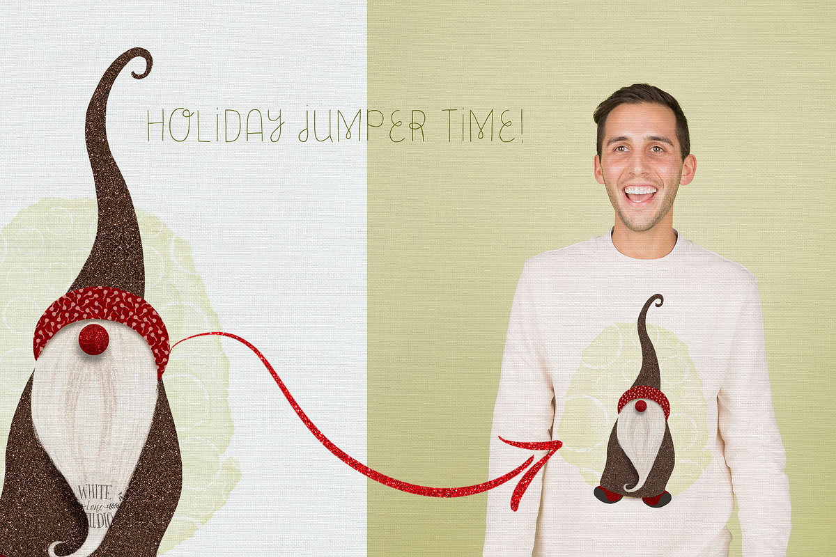 Holiday Gnome Illustrations Set, a Decorative Illustration by White Lane Studio (Photo 7 of 11)