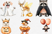 Halloween Funny Animals Clipart, an Illustration by Black Bird Studio (Thumbnail 4 of 6)