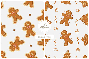 cute gingerbread cookies pattern