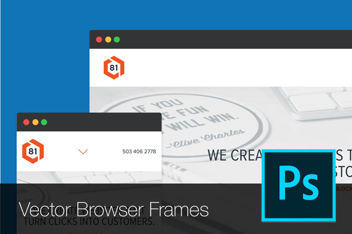 B81 Vector Browser Frames [PSD], an Object Graphic by Block 81 (Photo 1 of 4)