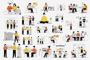 Office Vector Illustration Set, a Work Illustration by Eklip Studio (Thumbnail 1 of 3)