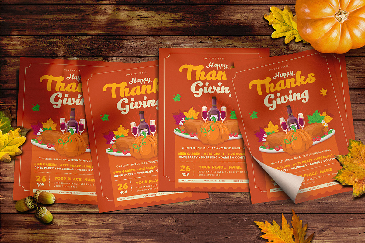 Thanksgiving Flyer, a Flyer Template by Totem Design Studio (Photo 2 of 5)
