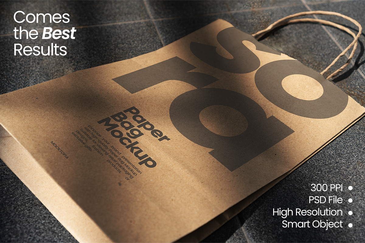 Sora Paper Bag Mockup Set, a Packaging Mockup by Mocktopia (Photo 3 of 8)