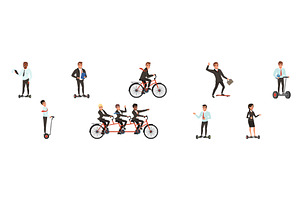 Business People Using Eco Friendly, a Person Illustration by TopVectors