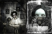 Haunted Dollhouse: Gothic Clipart, a Seasonal Illustration by NiiiNArt (Thumbnail 3 of 7)