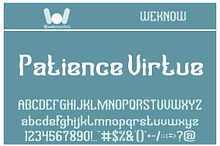 Patience Virtue font