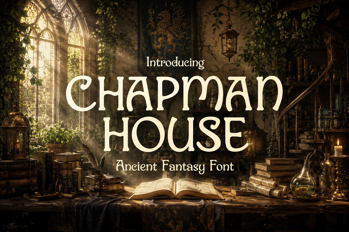 Chapman House - Fantasy Typeface, a Serif Font by HipFonts (Photo 1 of 8)