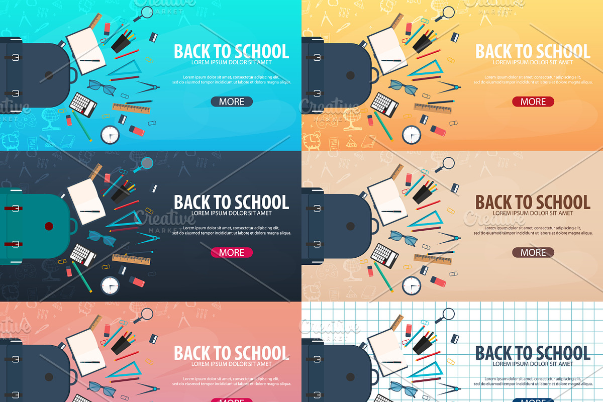 Back to School banners, a Templates & Theme by Leo Edition (Photo 1 of 7)