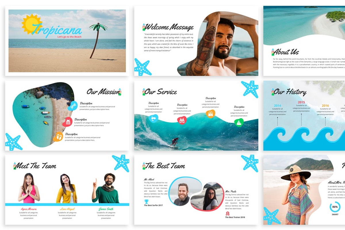 Tropicana - Google Slides Template, a Presentation Template by SlideFactory