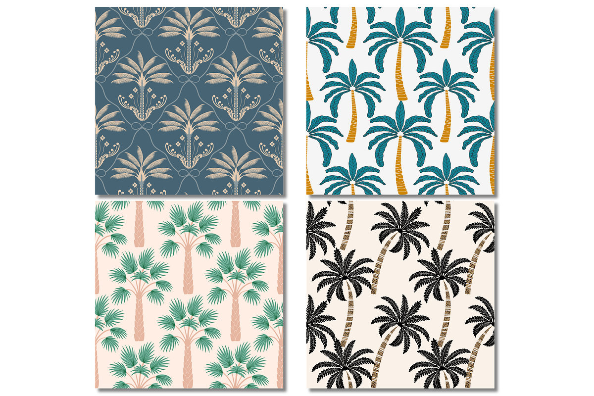 Palm Tree Tropical Seamless Patterns, a Pattern Graphic by wind mill (Photo 3 of 3)