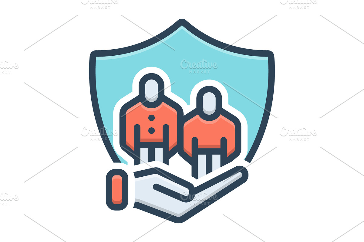 Social security color icon, a Duotone Icon by Creative priyanka