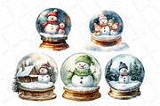 Christmas Snowman Globe Clipart, an Illustration by DreamPrint404 (Thumbnail 6 of 6)