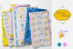 Summer Riviera - Seamless Patterns, a Pattern Graphic by InaCorart