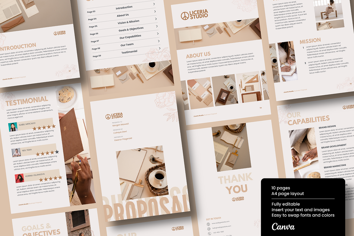 Floral Cream Business Proposal, a Marketing Template by ArbaStudio (Photo 1 of 4)