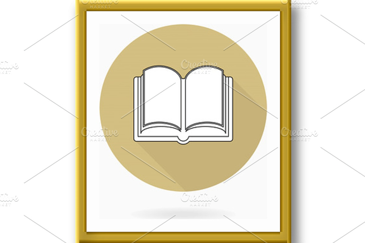 Fine Flat Icon With Book, an Icon by FineArtStudio (Photo 2 of 3)