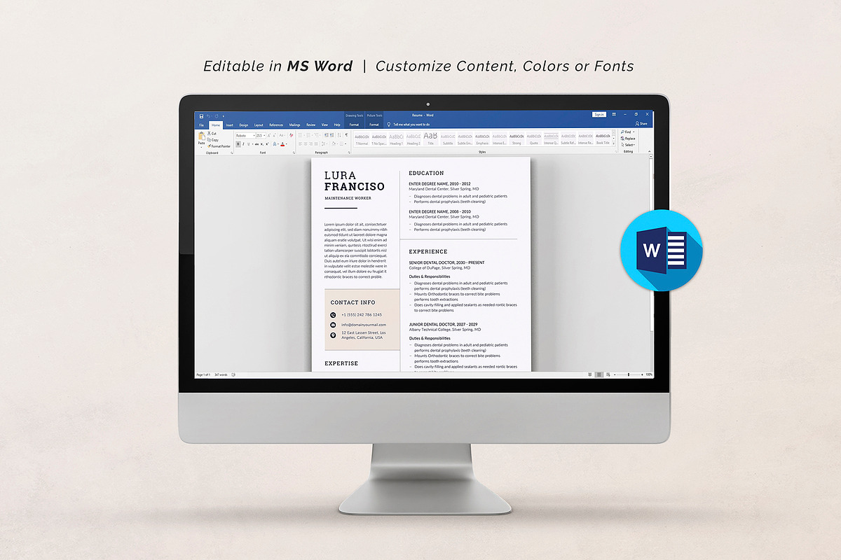 Resume Template, a Resume Template by DesignDevisers (Photo 8 of 10)