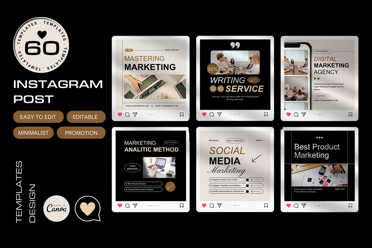120 Simple Marketing Instagram Canva, a Social Media Template by Branding Victory STD (Photo 2 of 10)