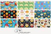 70 kawaii food seamless pattern, a Pattern Graphic by Poppy Lane Studio (Thumbnail 3 of 10)