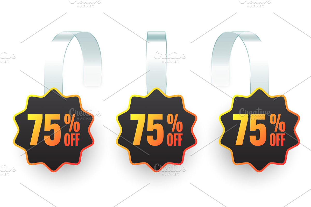 Supermarket promotional wobblers, an Object Illustration by 32pixels