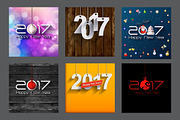 2017 Happy New Year Greeting Cars, a Background Graphic by GalaStudio (Thumbnail 6 of 10)