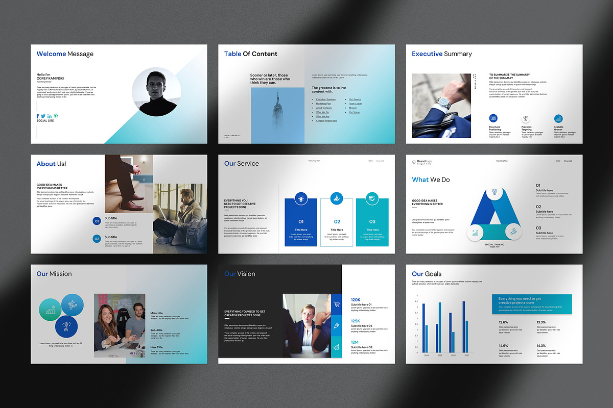 Marketing Plan Presentation Template, a Presentation Template by Slide_Genius1 (Photo 4 of 6)