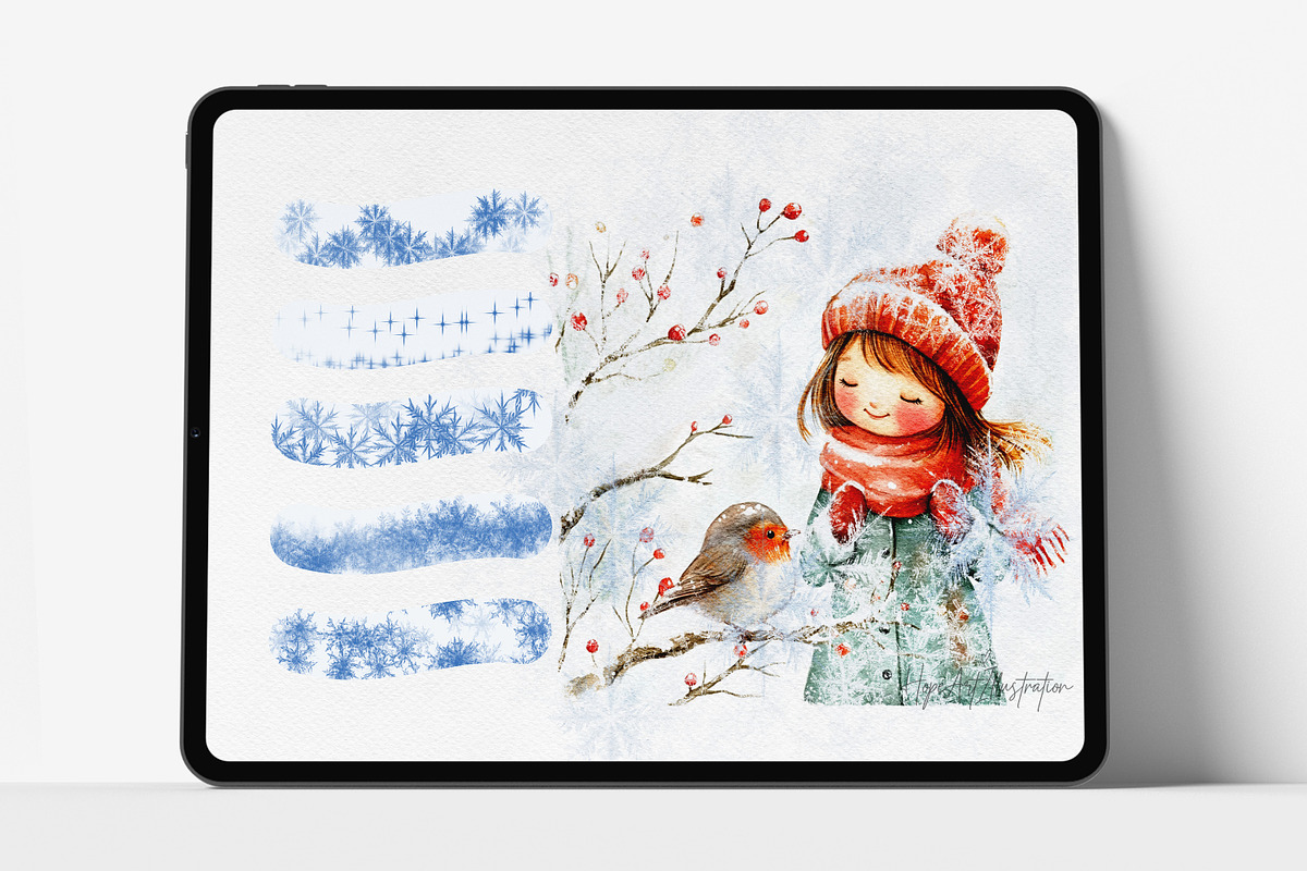 80 Procreate Winter Frost Brushes, a Brush Add-On by HopeArtIllustration (Photo 4 of 7)