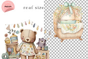 Watercolor Boho Baby Shower Clipart, a Graphic by Digitals Art Hub (Thumbnail 8 of 8)