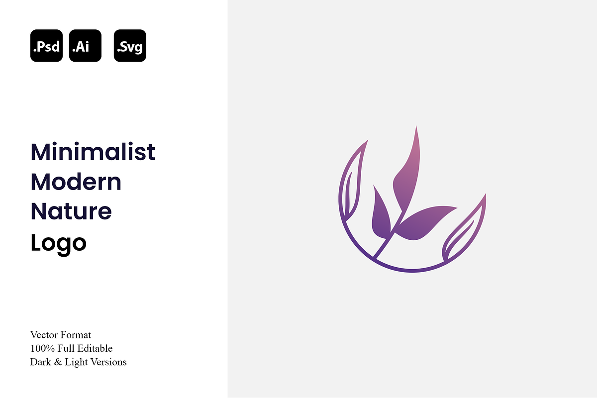 Minimalist Modern Nature Logo, a Branding & Logo Template by Luxury Logos (Photo 1 of 4)