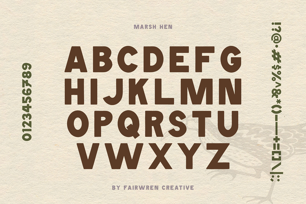 Marsh Hen Fonts, a Sans Serif Font by Chelsea Burkett (Photo 3 of 7)