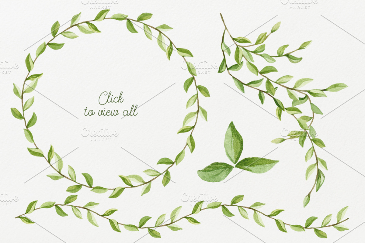 Foliage. Elegant floral set, an Illustration by NataliVA (Photo 3 of 4)
