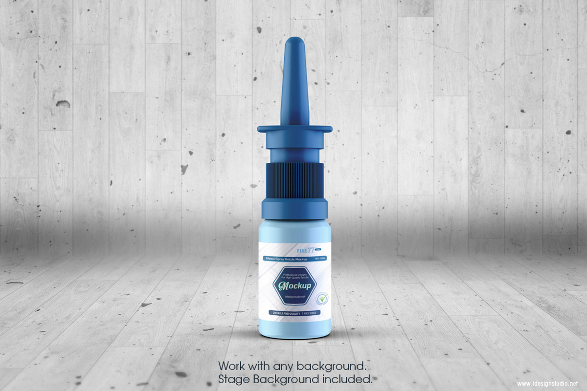Nasal Spray Bottle Mockup, a Packaging Mockup by idesignstudio (Photo 6 of 6)