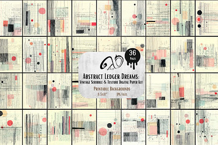 Abstract Ledger Dream: Vintage Paper