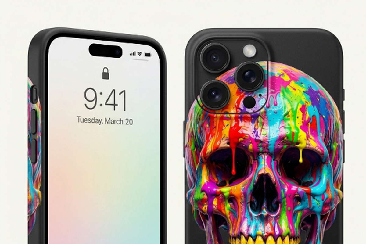 Splatter Paint Skull Design, a Shirt Mockup by Vector Stall (Photo 10 of 14)