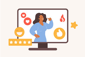 Personal Brand Presence Online, a Technology Illustration by Lemberg Vector