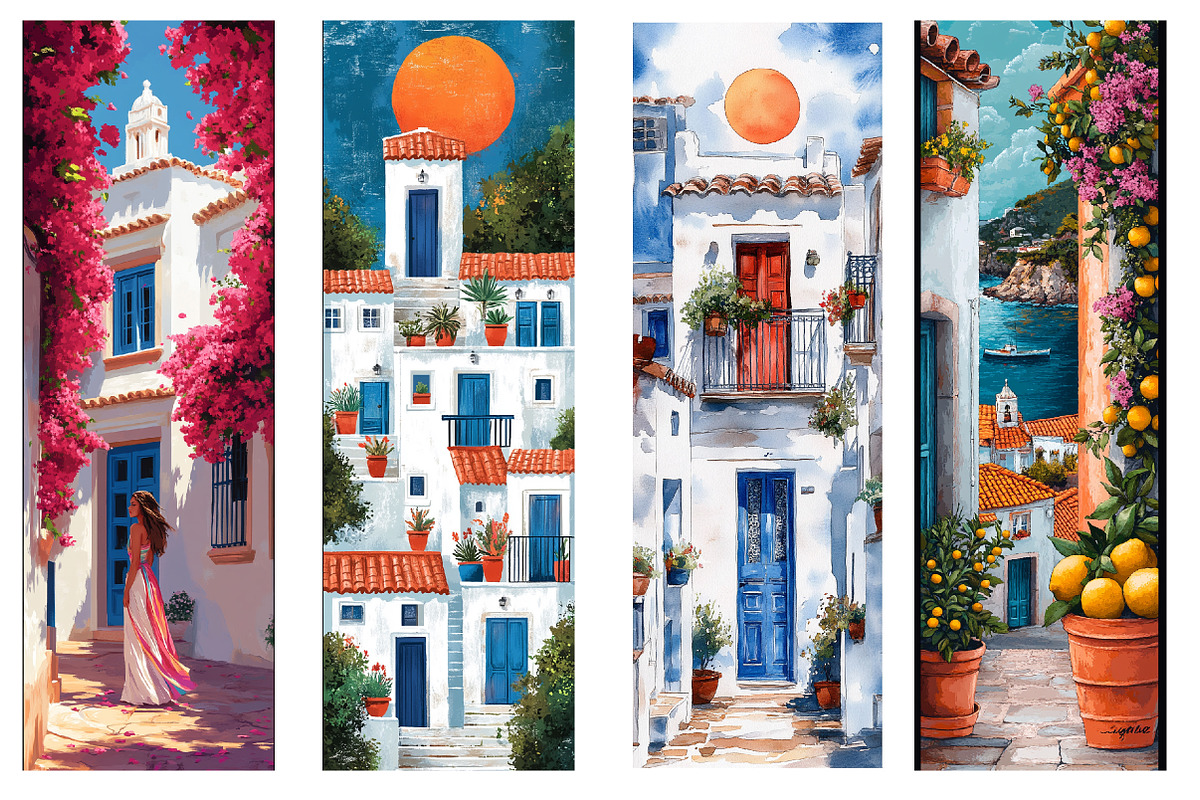 Mediterranean Bookmark Sublimation, an Illustration by Designworld (Photo 2 of 5)