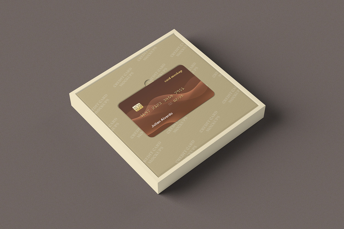 Credit Card with Box Mockups, a Mockup by artimasa (Photo 5 of 7)