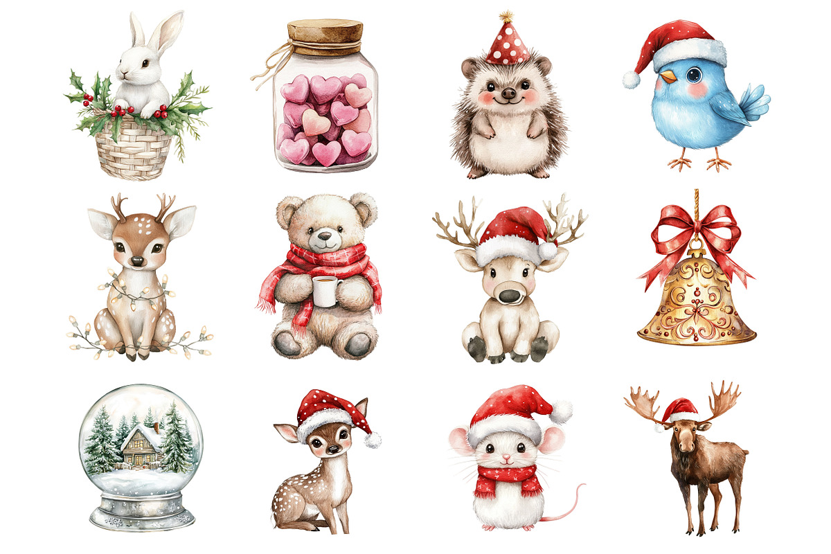 Woodland Christmas Clipart, a Seasonal Illustration by Design Market (Photo 4 of 4)