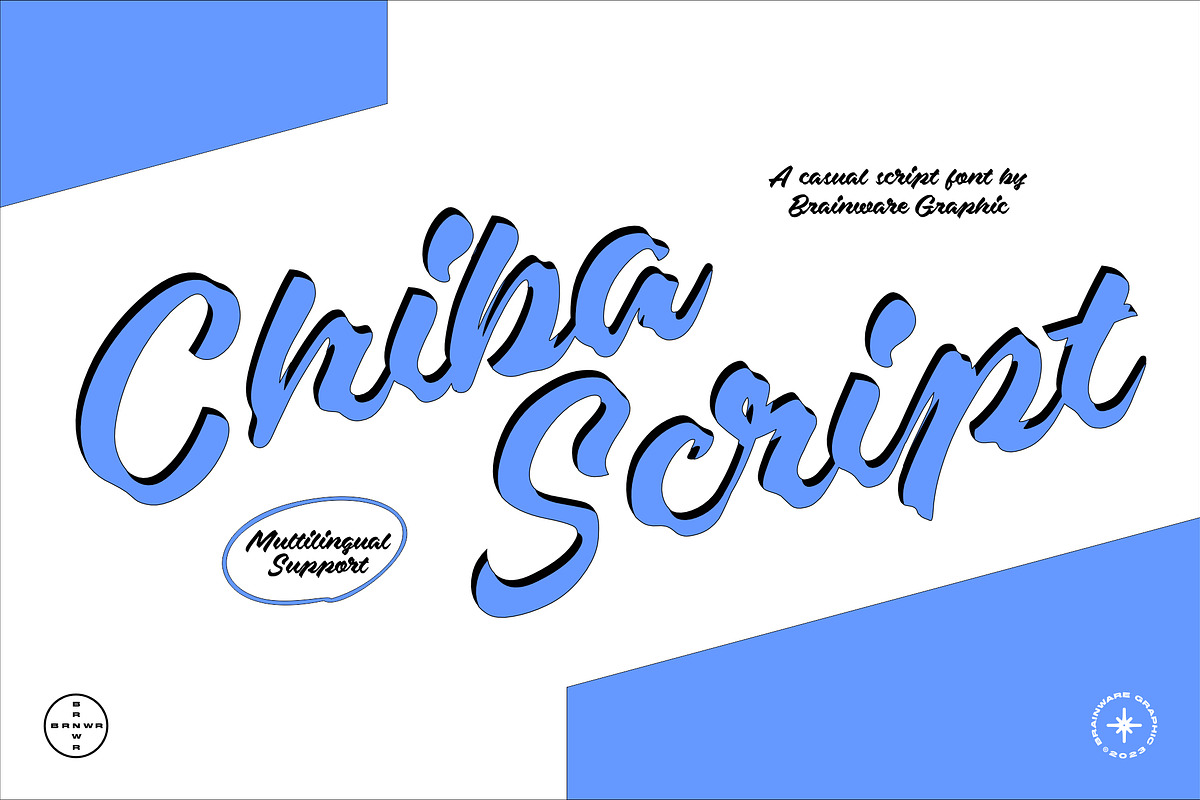 Chiba Script Font, a Script Font by Brainware Graphic (Photo 1 of 9)