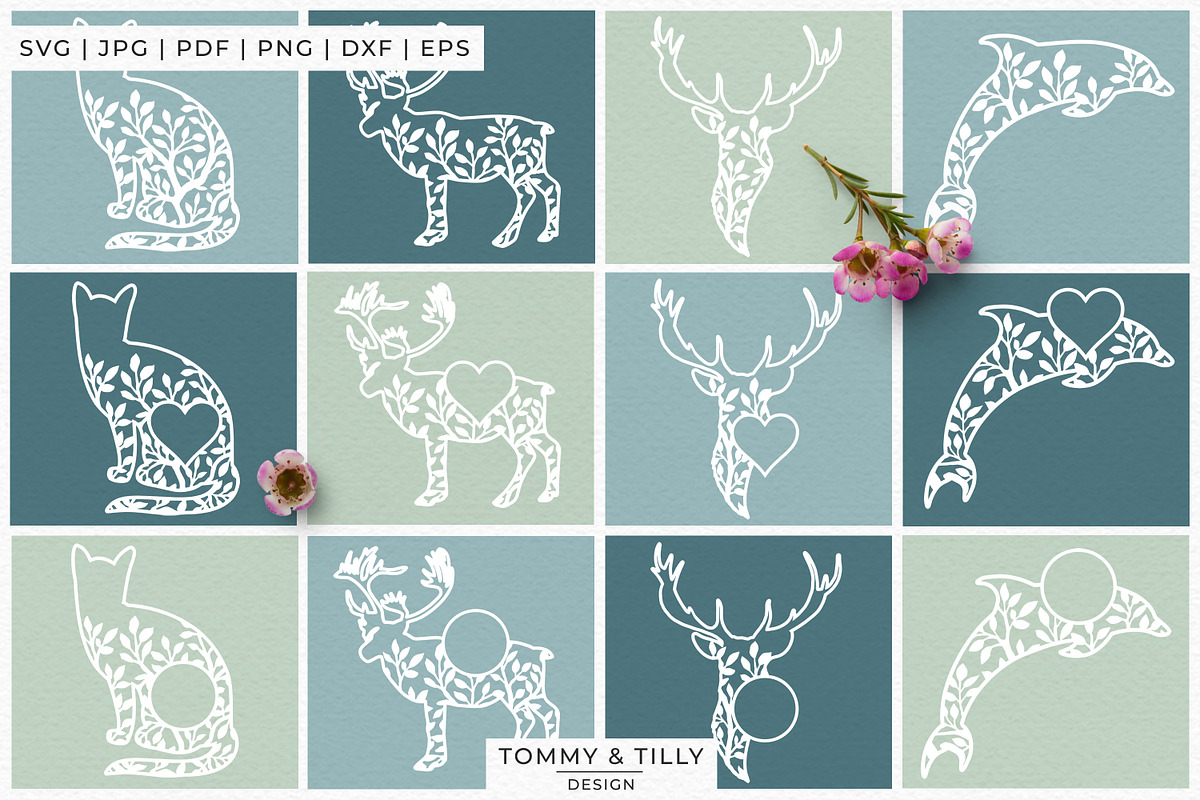 Foliage Animals Bundle - Overlay SVG, an Object Graphic by Tommy & Tilly Design (Photo 4 of 12)