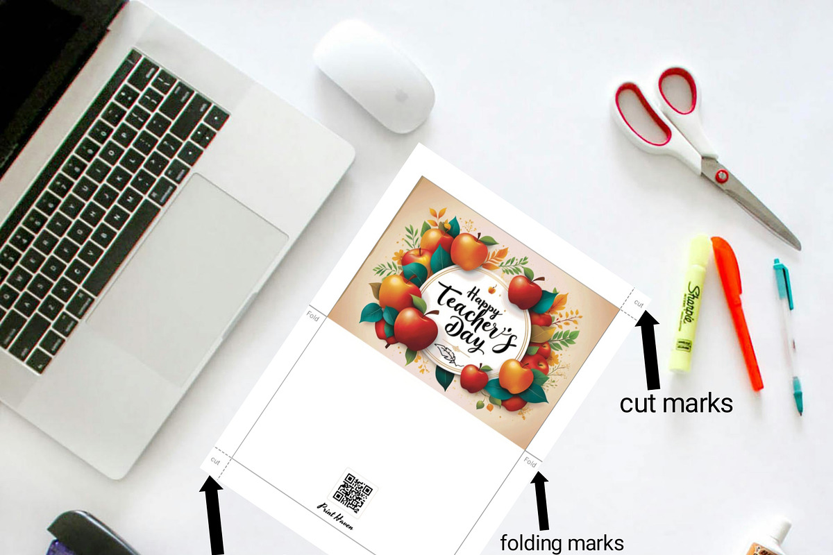 Teacher's Day Greeting Card 7x5, a Card Template by Print Haven (Photo 1 of 4)
