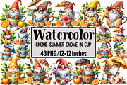 Gnome Summer Gnome in Cup, an Illustration by Design Market (Thumbnail 1 of 3)