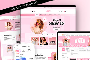 Pink Retro Wix Store Template